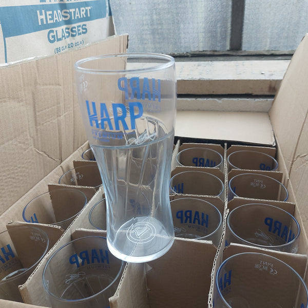 Harp lager pint glasses