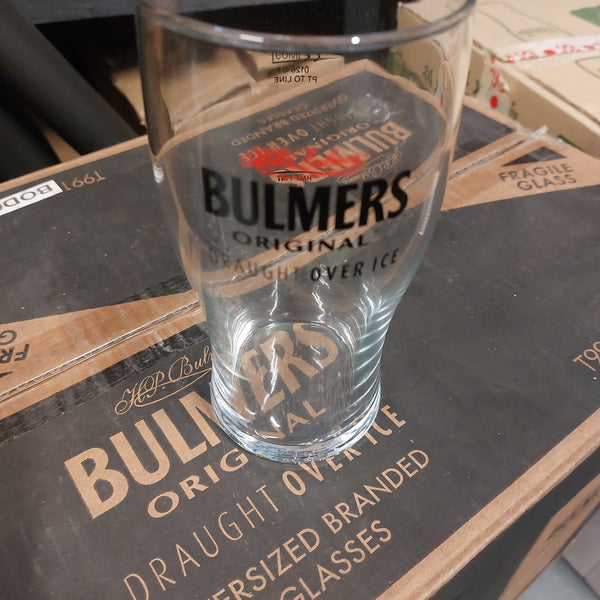 Bulmers oversized pint glasses