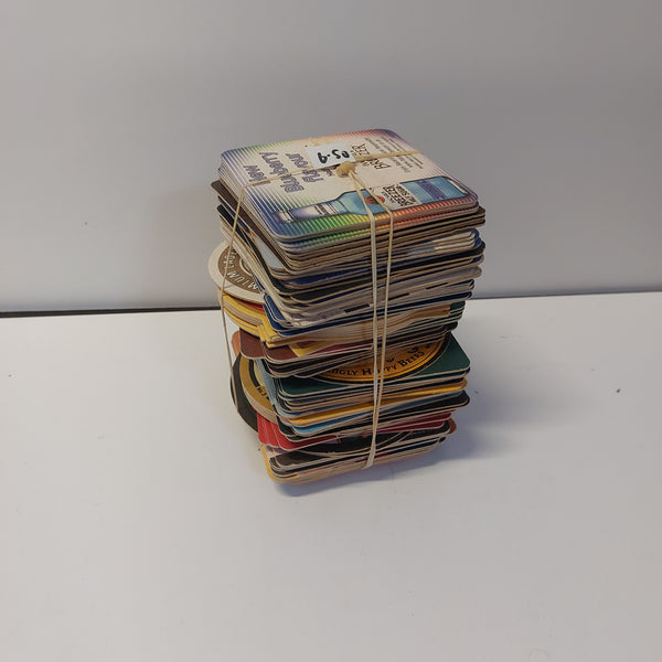 Bundle of assorted beer mats