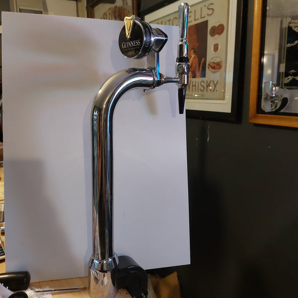 Swan neck style chrome font