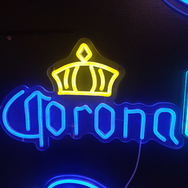 Corona neon sign
