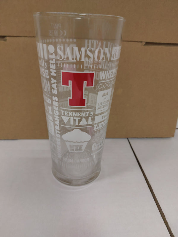 Limited edition tennents glass
