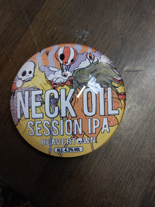 Beavertown neck oil round badge