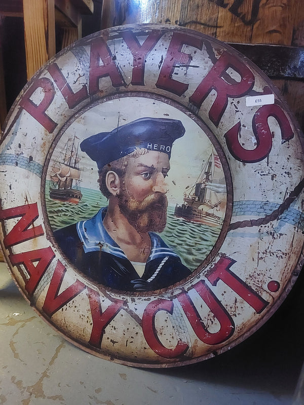 Players navy cut sign