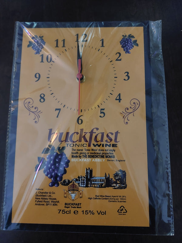 Buckfast tin clock