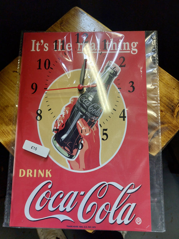 Coca cola tin clock