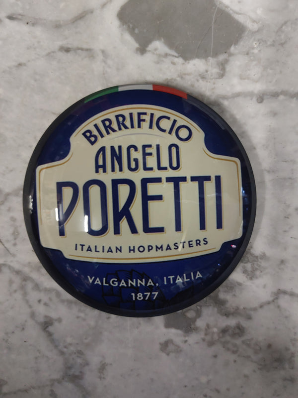 Poretti round badge