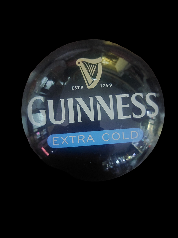 GUINNESS EXTRA COLD ROUND FONT LENSE