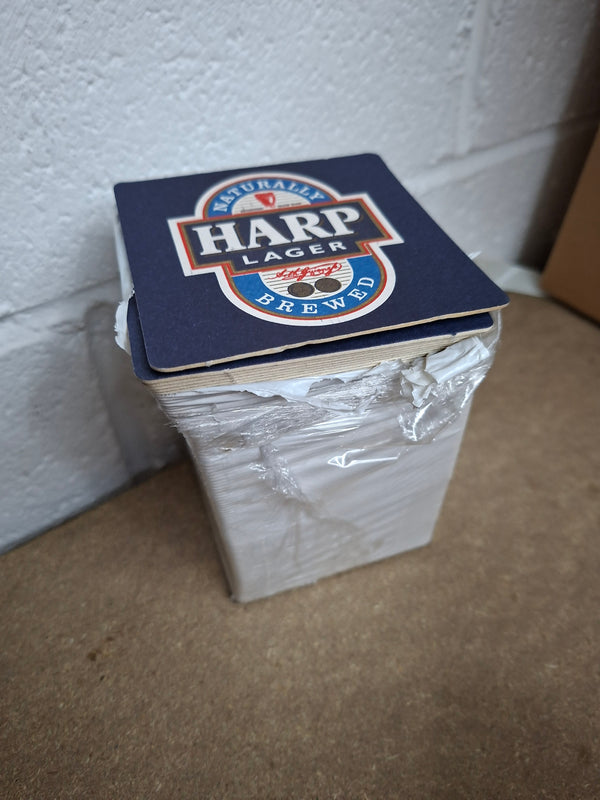 Vintage harp lager beer mats