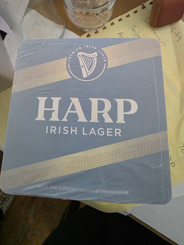 HARP LAGER BEER MATS