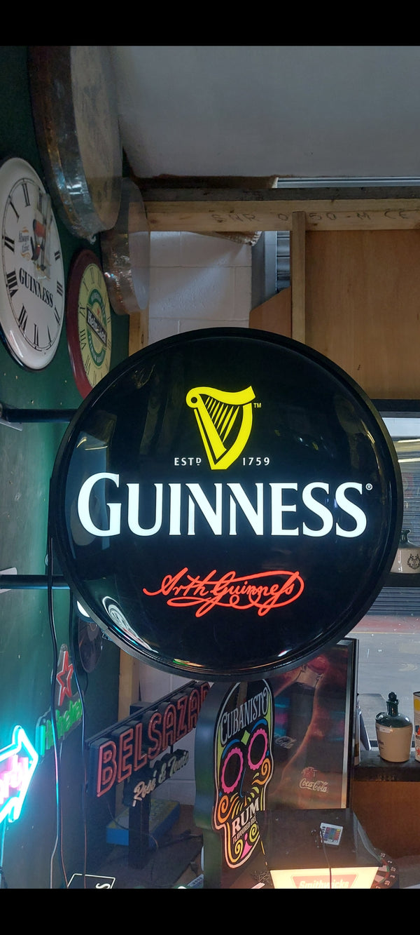 Guinness double sided wall light sign