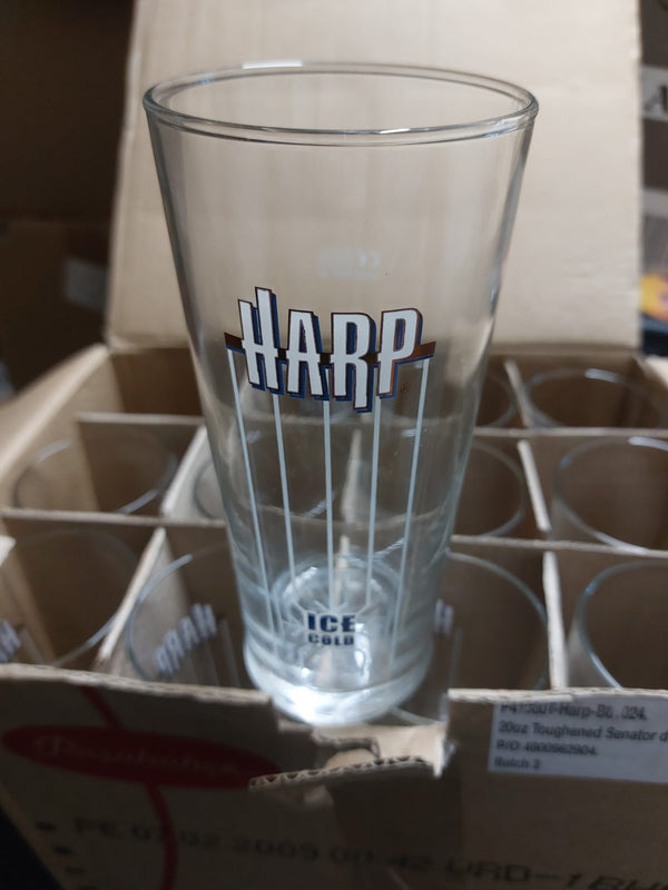 BOX OF 24 HARP ICE COLD PINT GLASSES