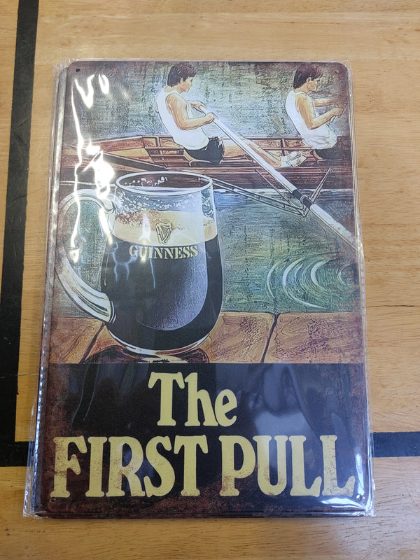 The first pull guinness sign