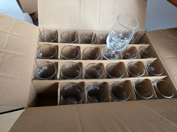 BOX OF 24 CARLSBERG HALF PINT STEM GLASSES