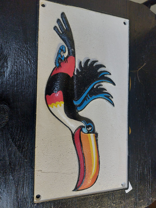 Cast iron guinness sign