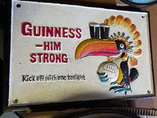 Guinness toucan cast iron sign