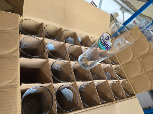 BOX OF 24 ROCKSHORE HALF PINT GLASSES