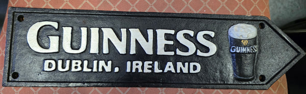 Guinness Dublin, Ireland cant iron sign