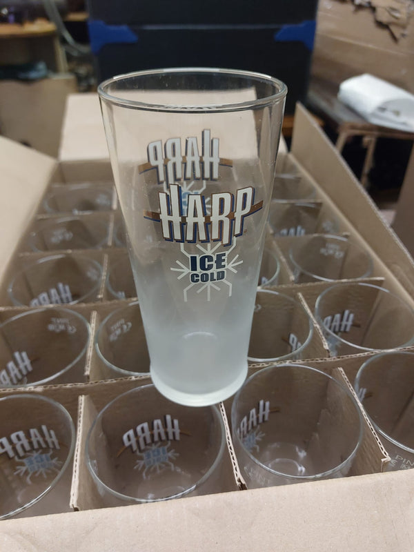 BOX OF 24 HARP ICE COLD PINT GLASSES