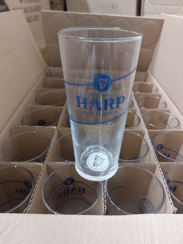 BOX OF 24 HARP PINT GLASSES