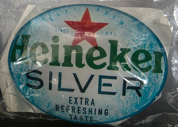HEINEKEN SILVER OVAL BEER BADGE