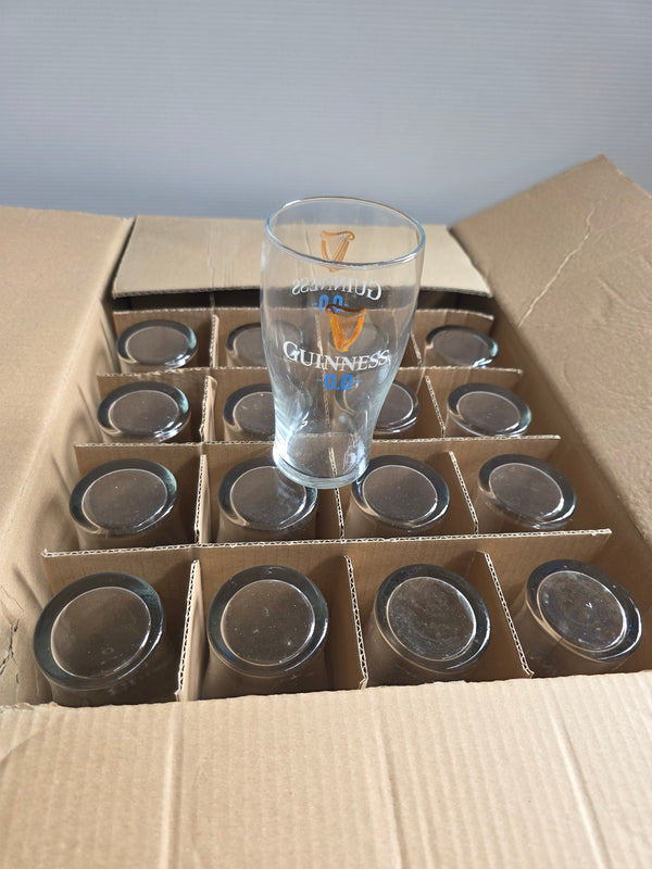 BOX OF 24 GUINNESS 0.0 PINT GLASSES