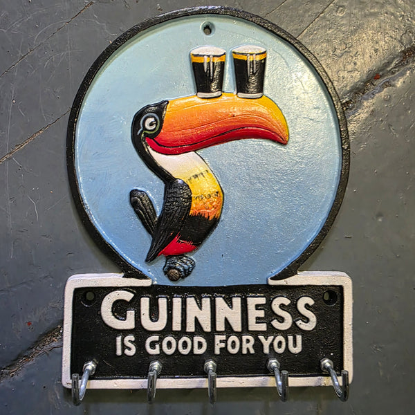 GUINNESS TUCAN KEY HOLDER CAST IRON SIGN