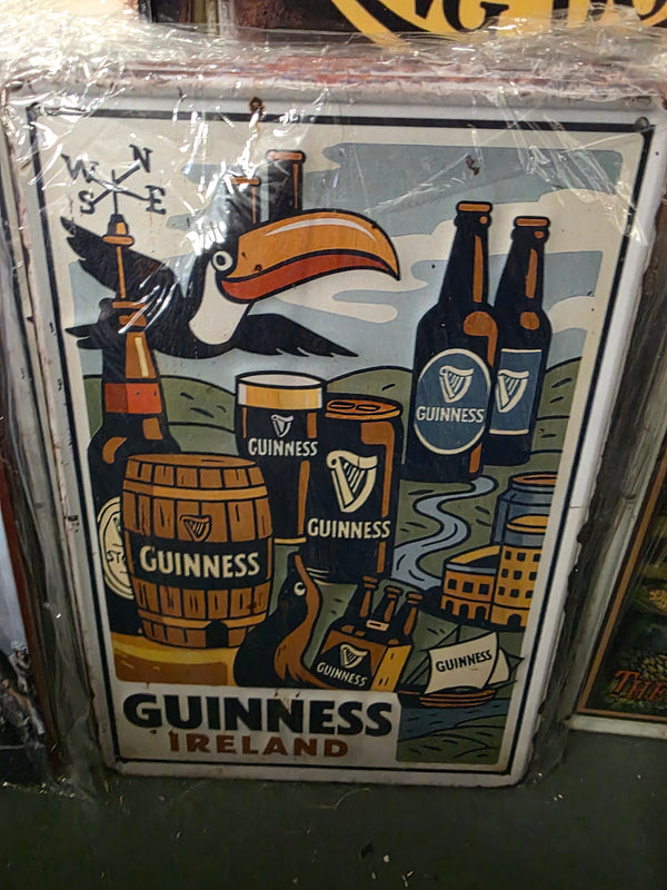GUINNESS IRELAND TOUCAN METAL SIGN