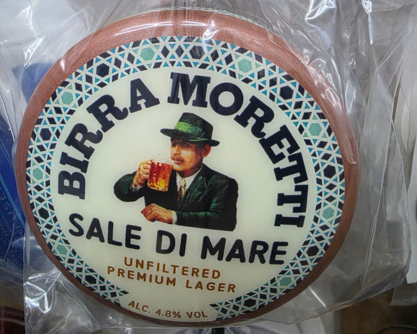 BIRRA MORETTI ROUND BEER BADGE
