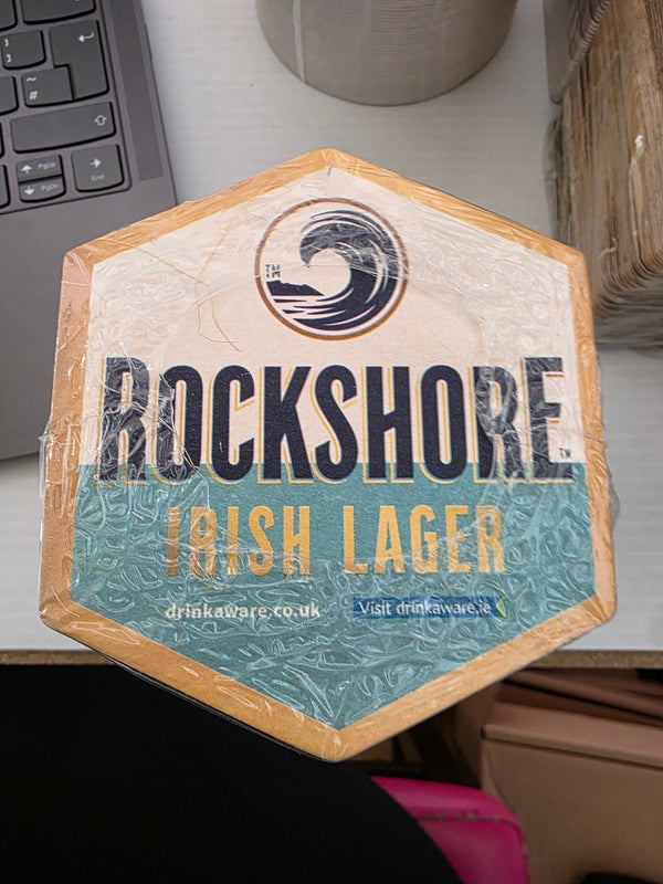 ROCKSHORE IRISH LAGER BEER MATS