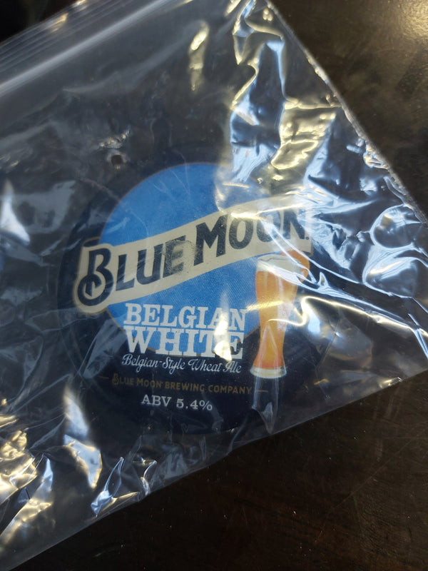 Blue moon round badge