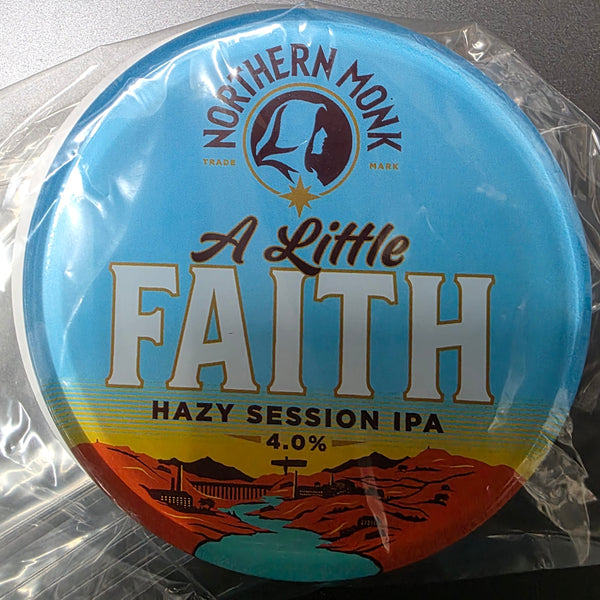 NORTHERN MONK A LITTLE FAITH HAZY SESSION IPA ROUND BADGE