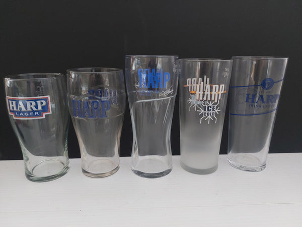 Harp lager pint glass collection