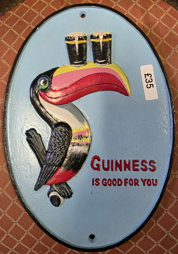 Guinness toucan cast iron sign