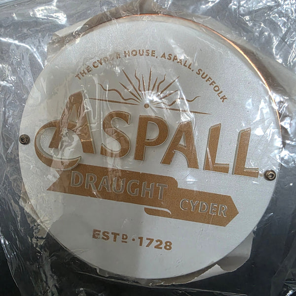 ASPALL DRAUGHT CYDER ROUND BEER BADGE