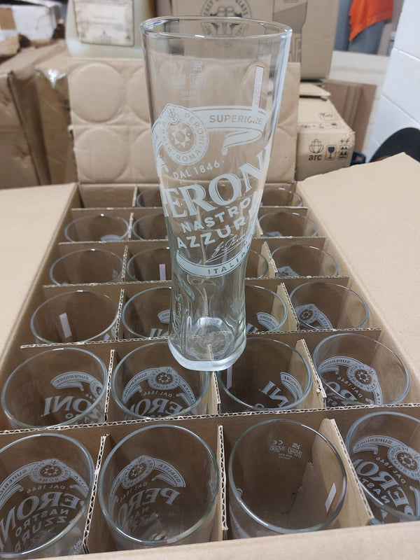 BOX OF 24 PERONI PINT GLASSES