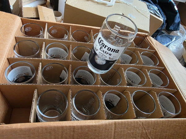 BOX OF 24 CORONA HALF PINT GLASSES