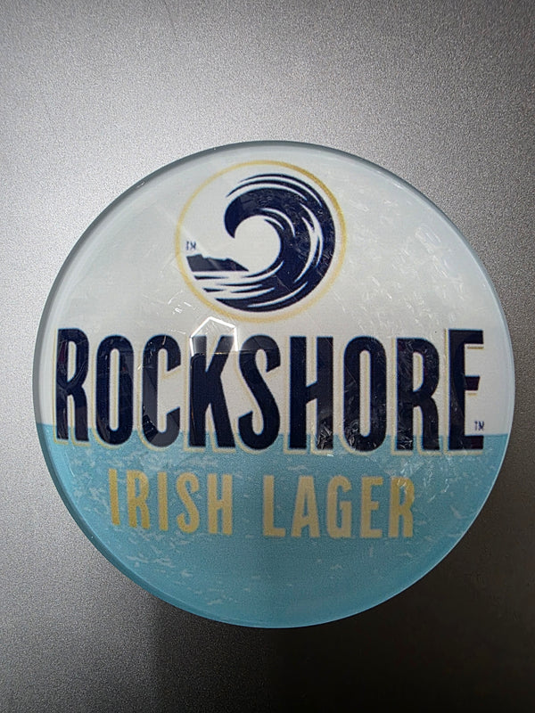 ROCKSHORE ROUND BEER BADGE