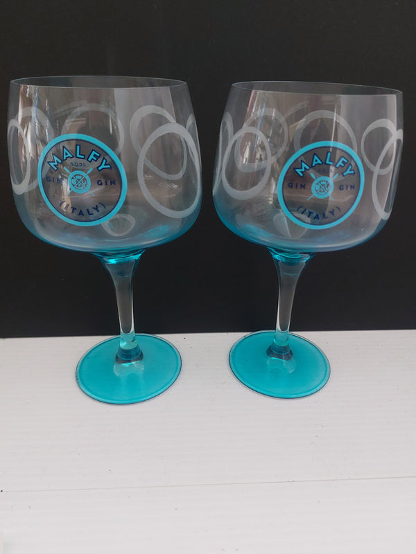Malfy gin glasses x 2
