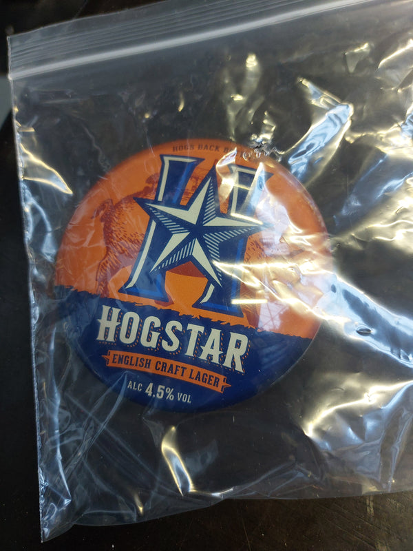 Hogstar English craft lager round badge