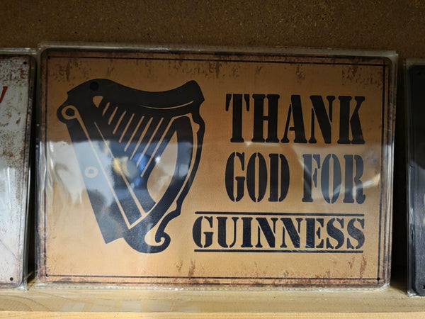 THANK GOD FOR GUINNESS METAL SIGN