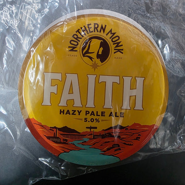 NORTHERN MONK FAITH HAZY PALE ALE ROUND BADGE