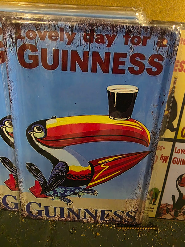 LOVELY DAY FOR A GUINNESS TOUCAN METAL SIGN