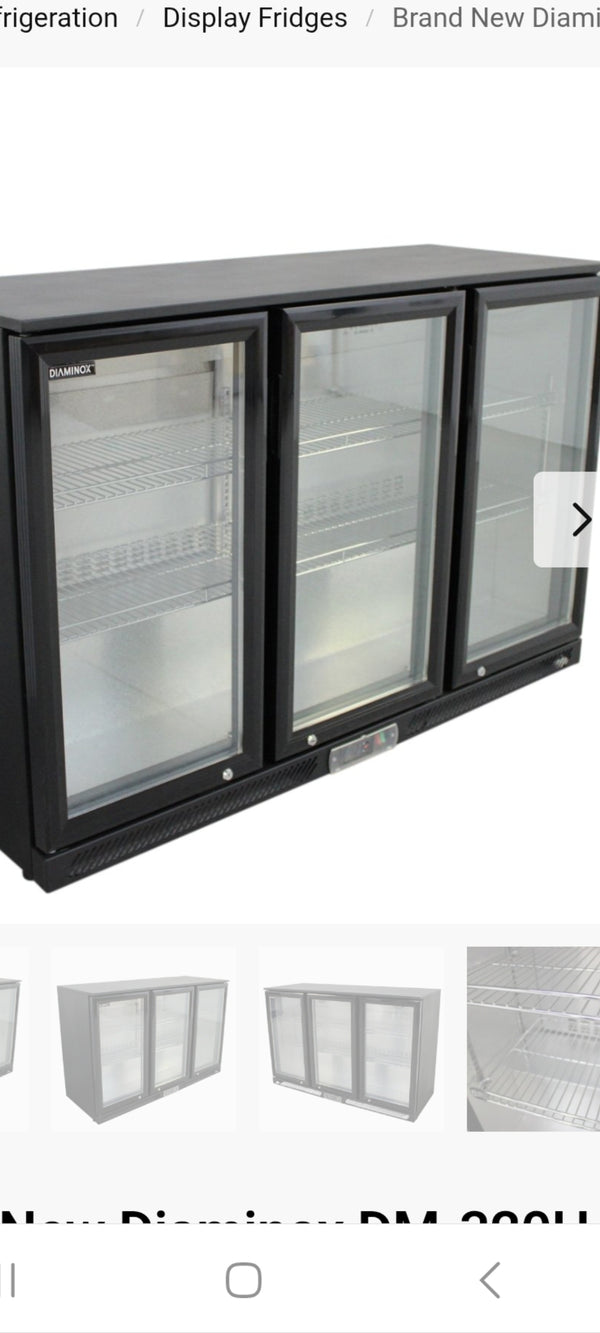 Triple door undercounter bottle cooler