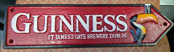 GUINNESS JAMES GATE BEWERY DUBLIN CAST IRON SIGN
