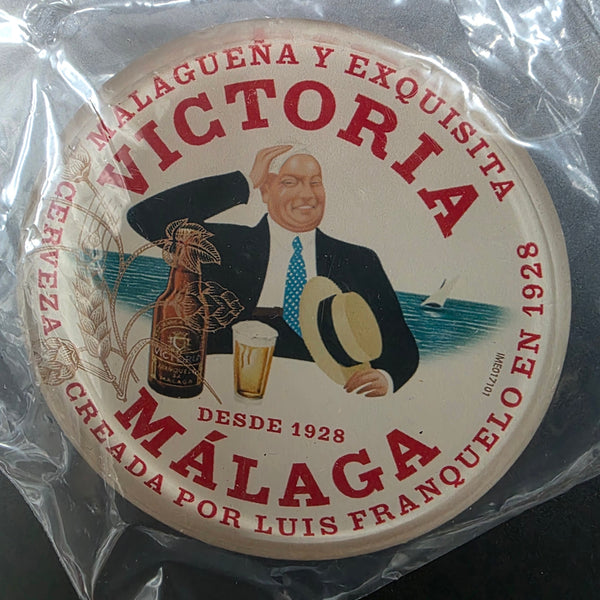 VICTORIA MALAGA ROUND BEER BADGE
