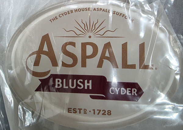 ASPALL DRAUGHT CYDER OVAL BEER BADGE