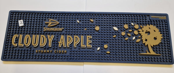 STRONGBOW CLOUDY APPLE STORMY CIDER RUBBER BAR RUNNER