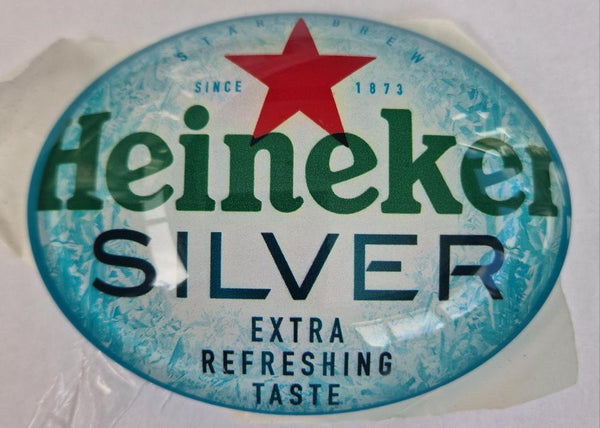 HEINEKEN SILVER OVAL FONT LENSE